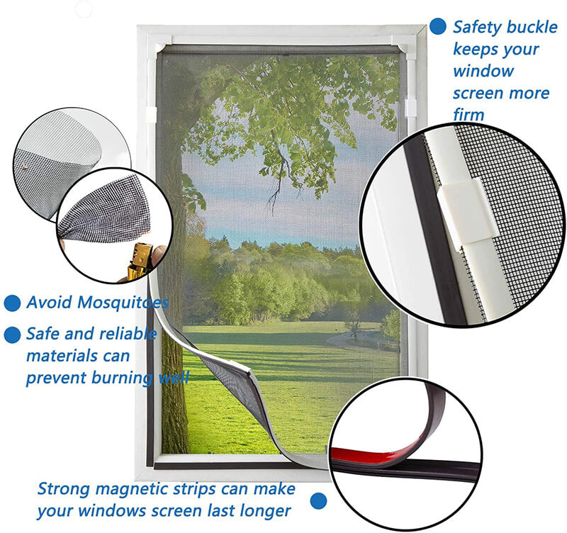 Adjustiable Magnetic Window Screen